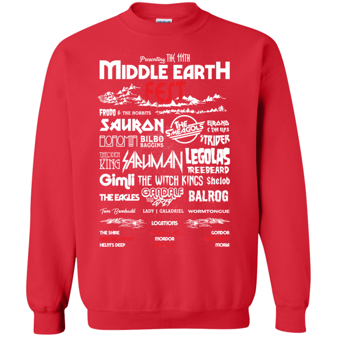 Sweatshirts Red / S Middle Earth Fest Crewneck Sweatshirt