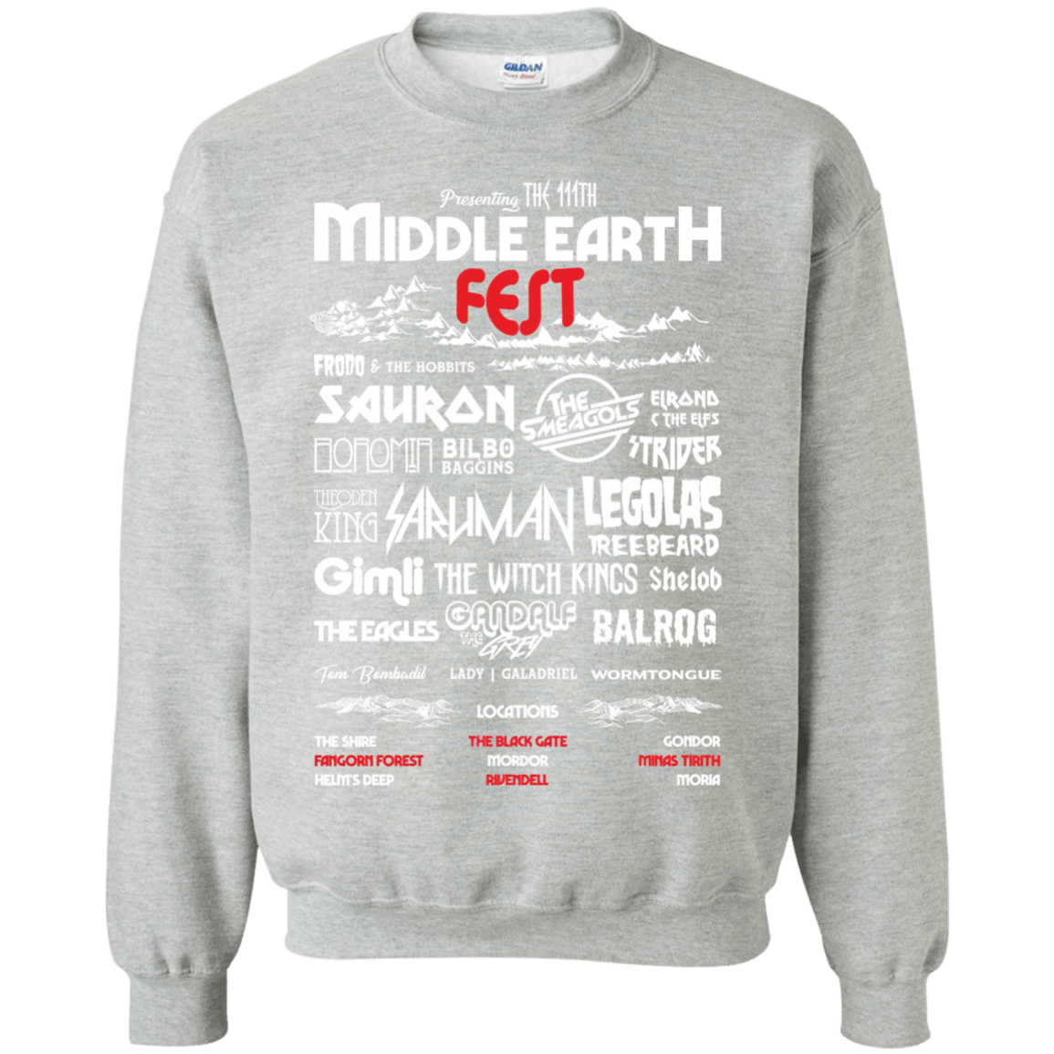 Sweatshirts Sport Grey / S Middle Earth Fest Crewneck Sweatshirt