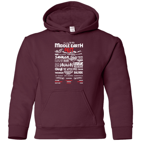 Sweatshirts Maroon / YS Middle Earth Fest Youth Hoodie