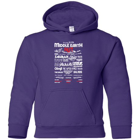 Sweatshirts Purple / YS Middle Earth Fest Youth Hoodie