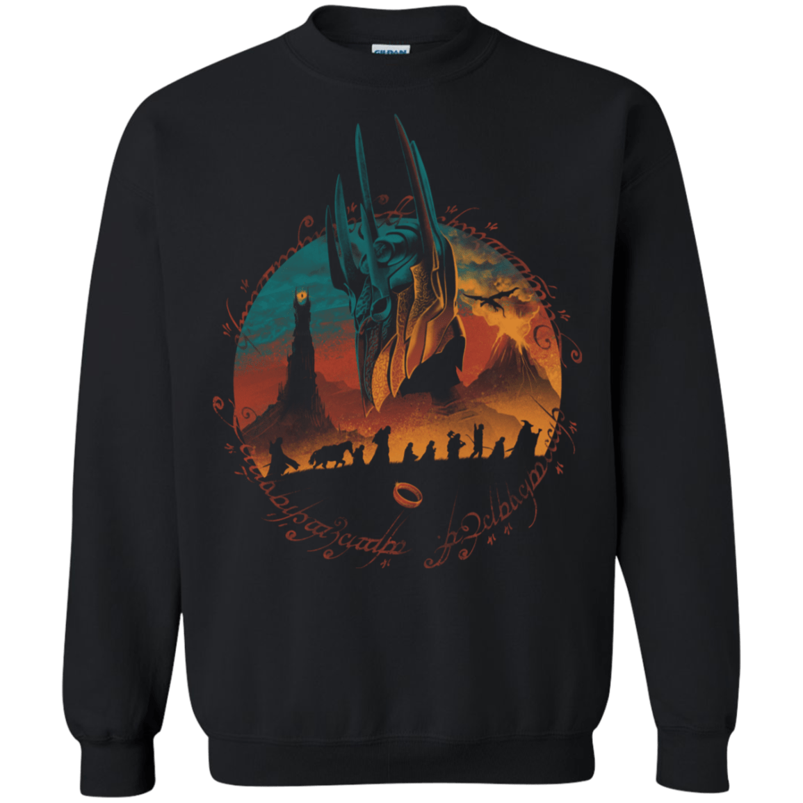 Sweatshirts Black / S Middle Earth Quest Crewneck Sweatshirt