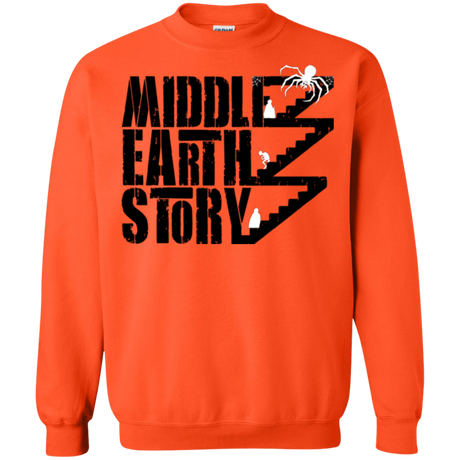 Sweatshirts Orange / Small Middle Earth Story Crewneck Sweatshirt