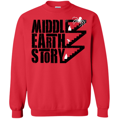 Sweatshirts Red / Small Middle Earth Story Crewneck Sweatshirt