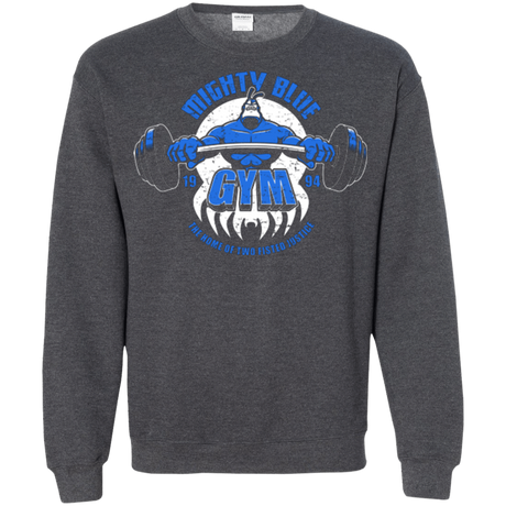 Sweatshirts Dark Heather / Small Mighty Blue Gym Crewneck Sweatshirt