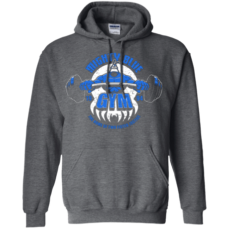 Sweatshirts Dark Heather / Small Mighty Blue Gym Pullover Hoodie