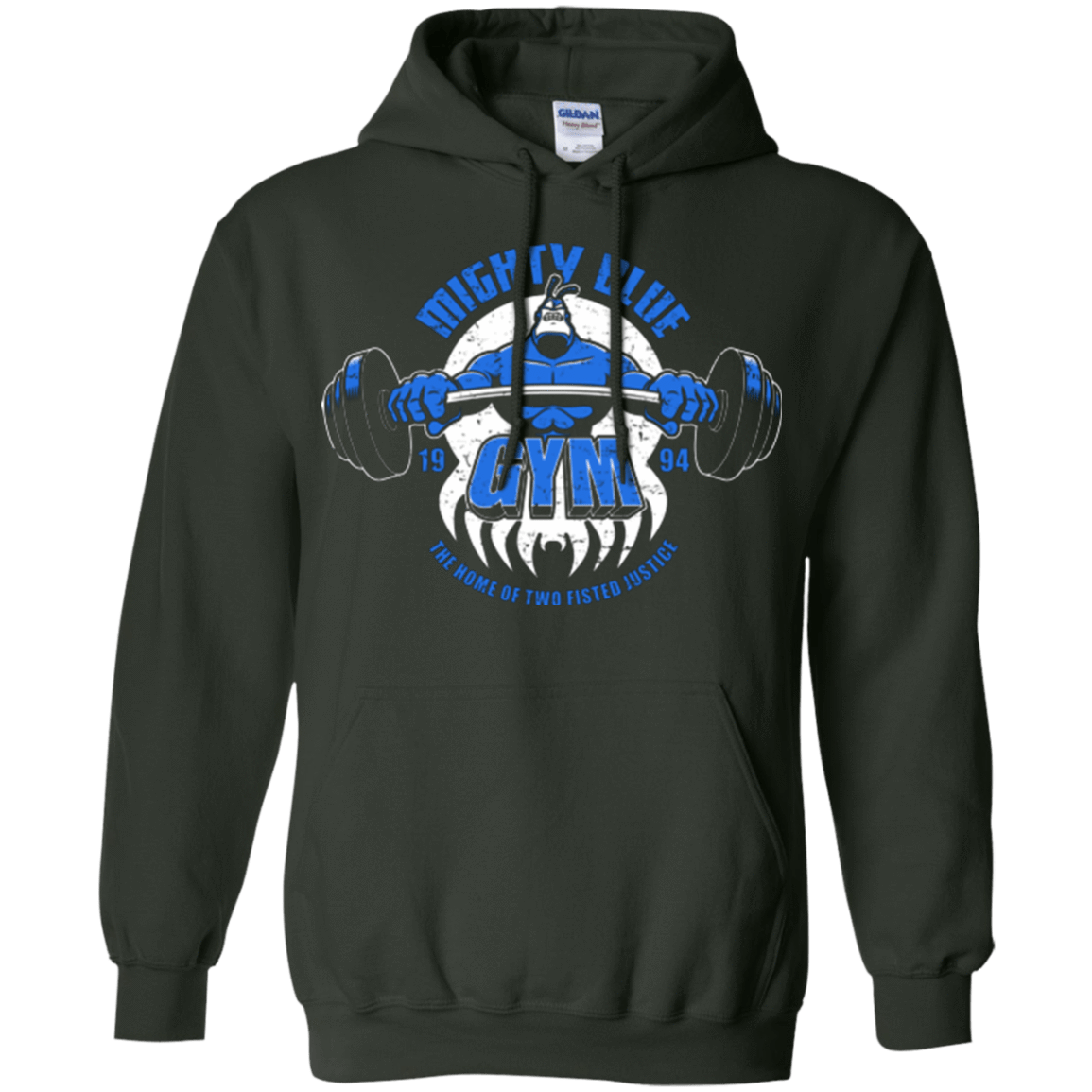 Sweatshirts Forest Green / Small Mighty Blue Gym Pullover Hoodie