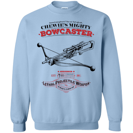 Sweatshirts Light Blue / Small Mighty Bowcaster Crewneck Sweatshirt
