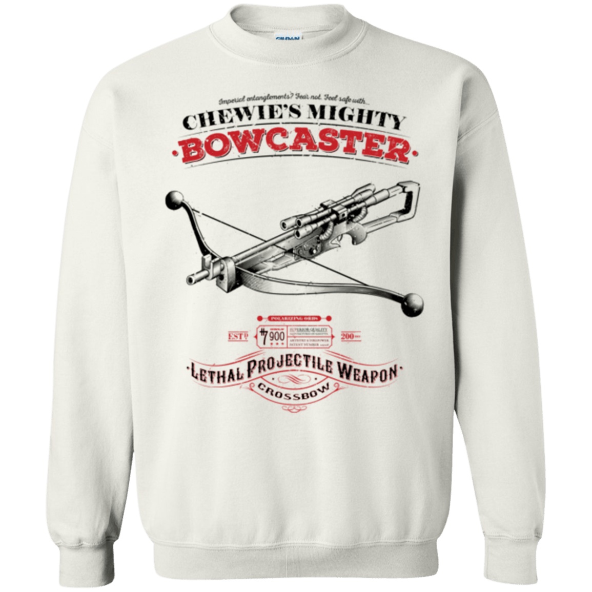 Sweatshirts White / Small Mighty Bowcaster Crewneck Sweatshirt