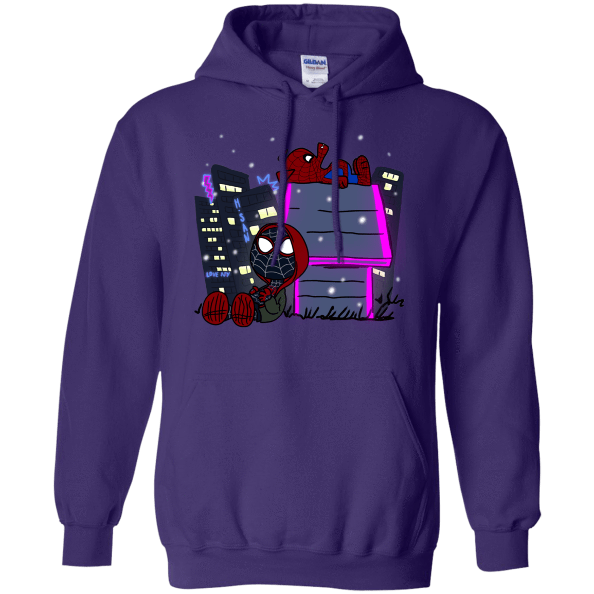 Sweatshirts Purple / S Miles and Porker Pullover Hoodie