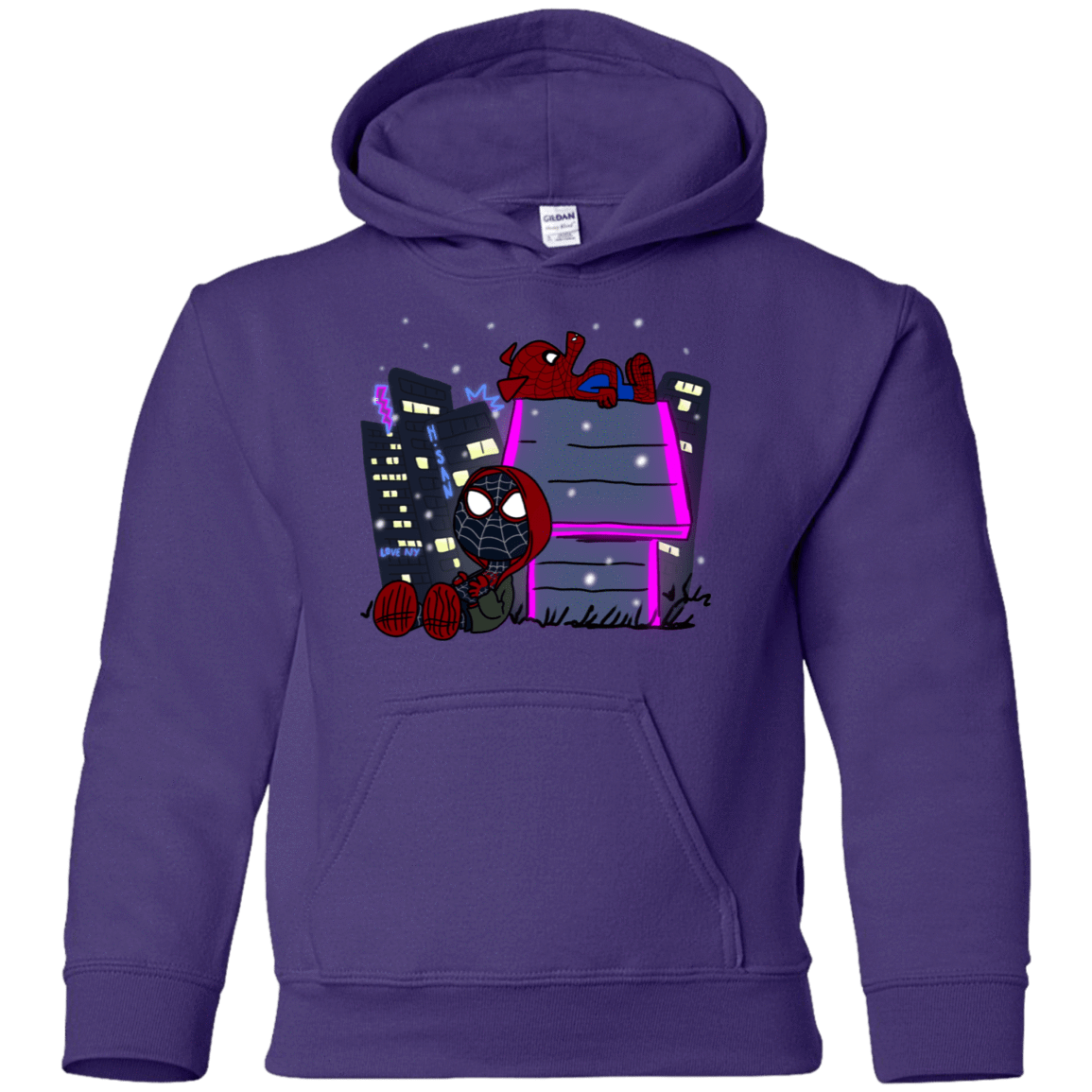 Sweatshirts Purple / YS Miles and Porker Youth Hoodie
