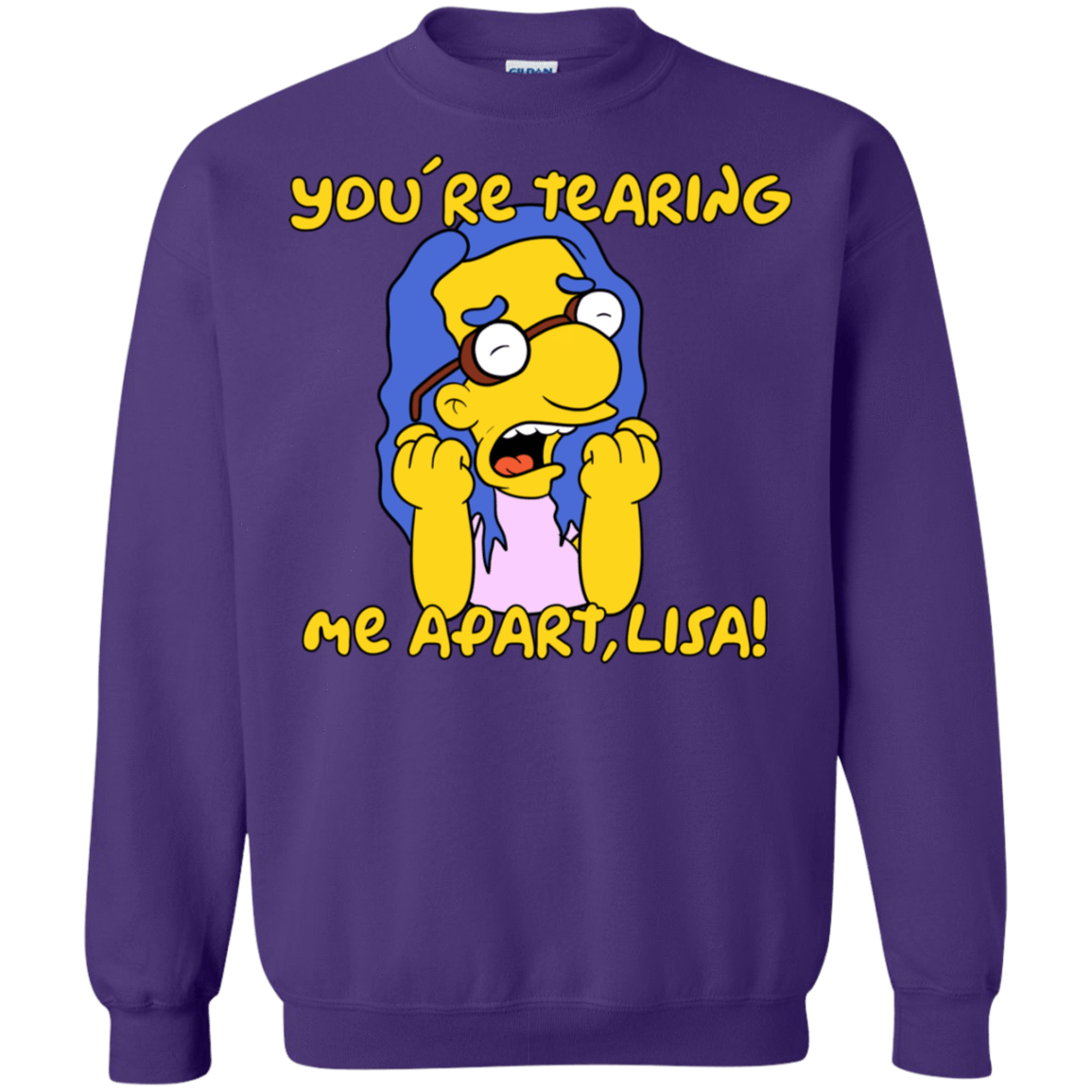 Sweatshirts Purple / S Milhouse Wiseau Crewneck Sweatshirt