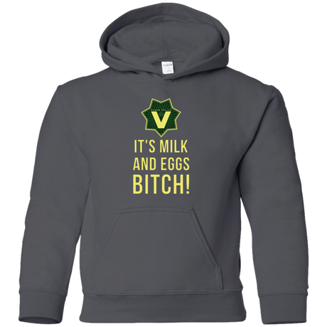 Sweatshirts Charcoal / YS Milk and Eggs Youth Hoodie