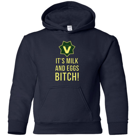 Sweatshirts Navy / YS Milk and Eggs Youth Hoodie