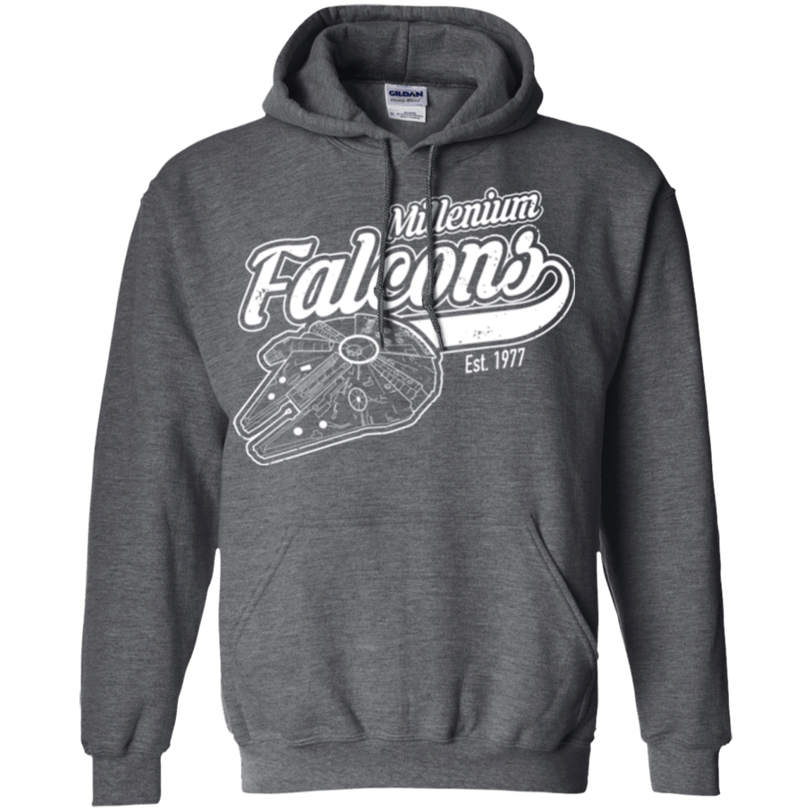 Sweatshirts Dark Heather / Small Millenium falcons Pullover Hoodie