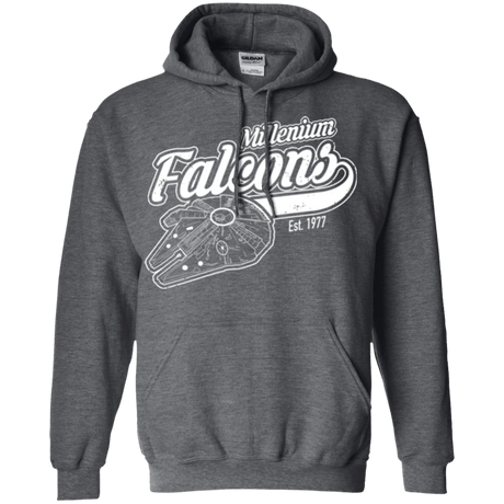 Sweatshirts Dark Heather / Small Millenium falcons Pullover Hoodie