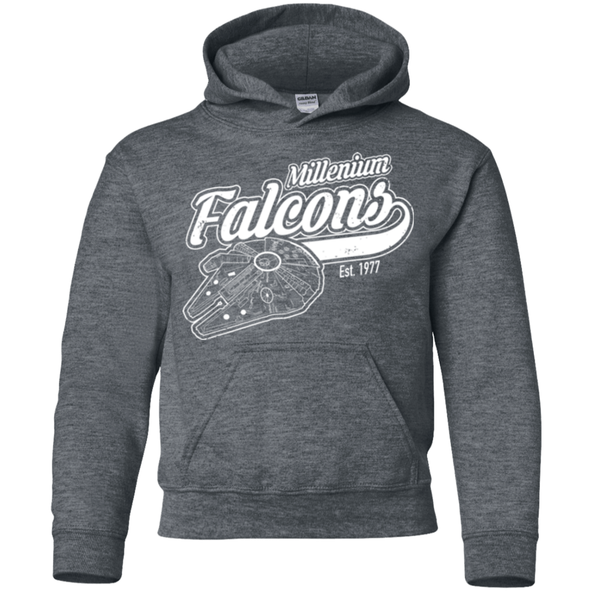 Sweatshirts Dark Heather / YS Millenium falcons Youth Hoodie