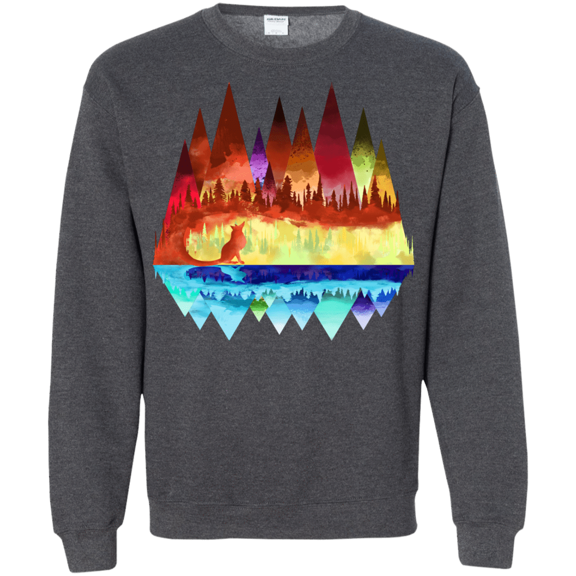 Sweatshirts Dark Heather / S Mirrored Range Crewneck Sweatshirt