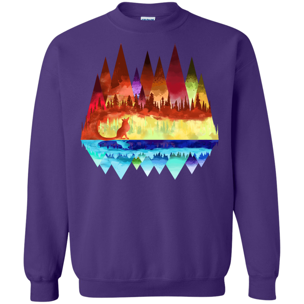 Sweatshirts Purple / S Mirrored Range Crewneck Sweatshirt