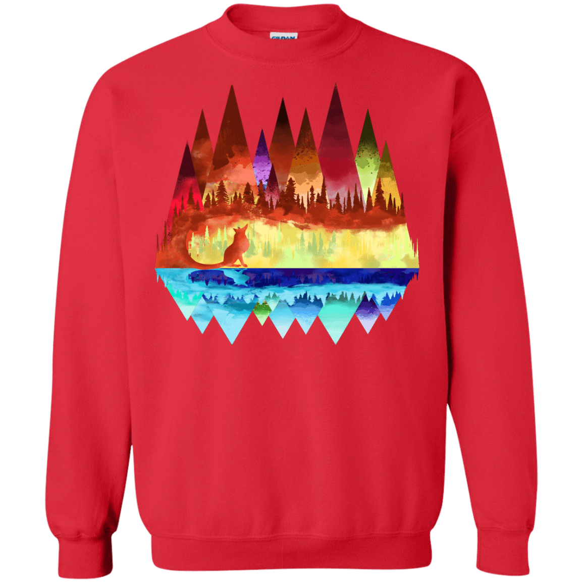 Sweatshirts Red / S Mirrored Range Crewneck Sweatshirt