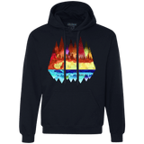 Sweatshirts Navy / S Mirrored Range Premium Fleece Hoodie