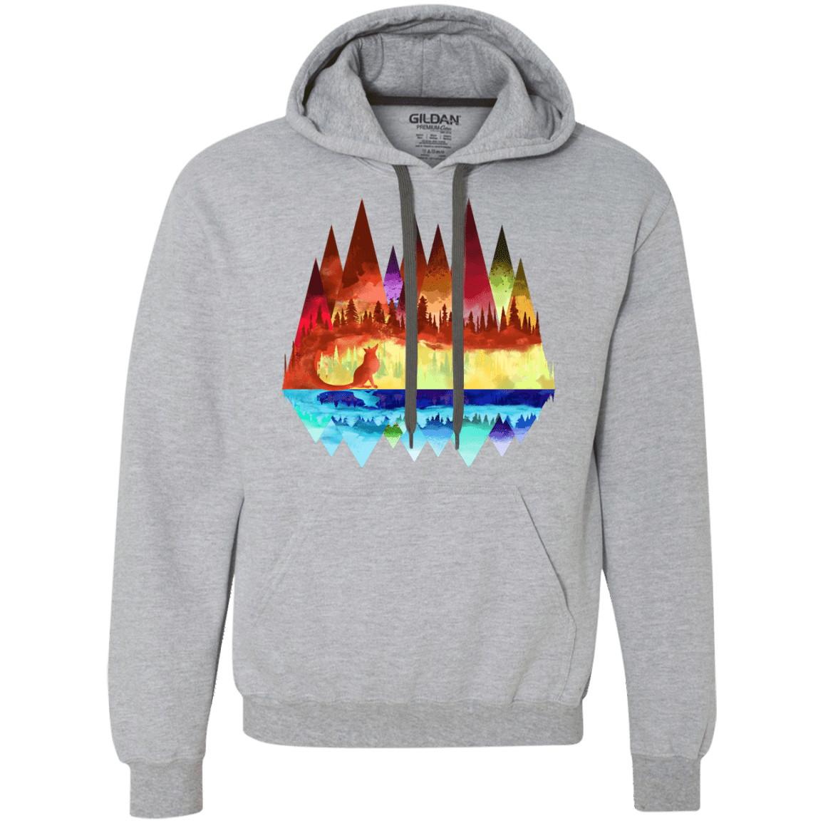 Sweatshirts Sport Grey / S Mirrored Range Premium Fleece Hoodie