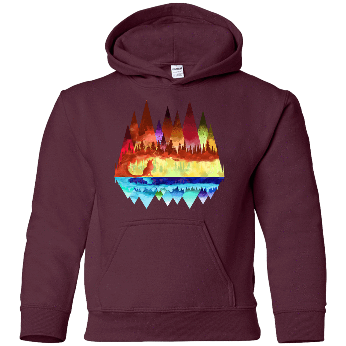 Sweatshirts Maroon / YS Mirrored Range Youth Hoodie