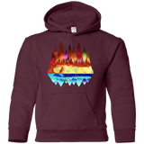 Sweatshirts Maroon / YS Mirrored Range Youth Hoodie