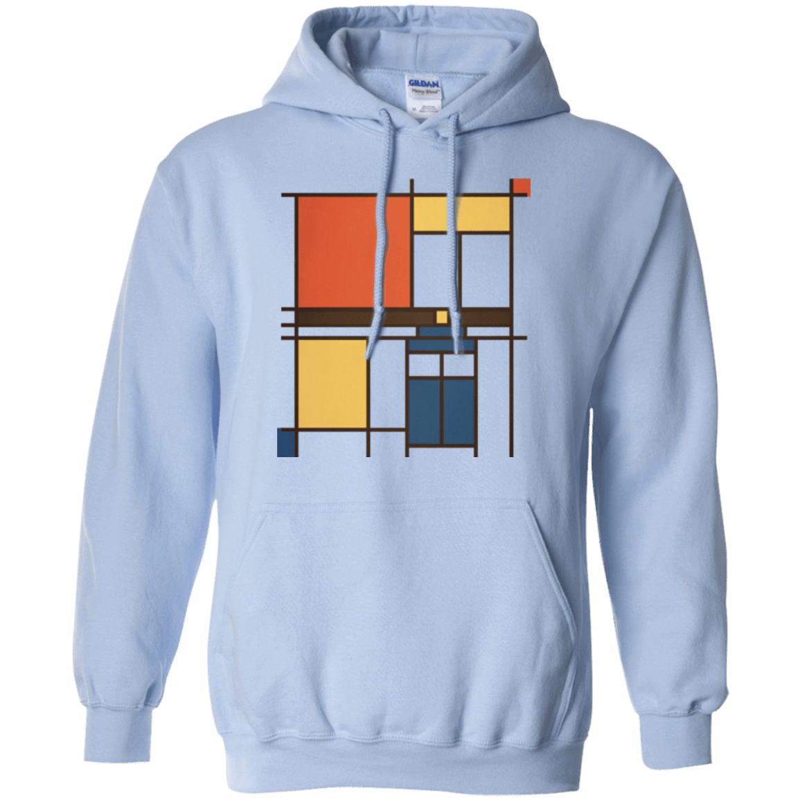 Sweatshirts Light Blue / Small Mondrian Who Pullover Hoodie