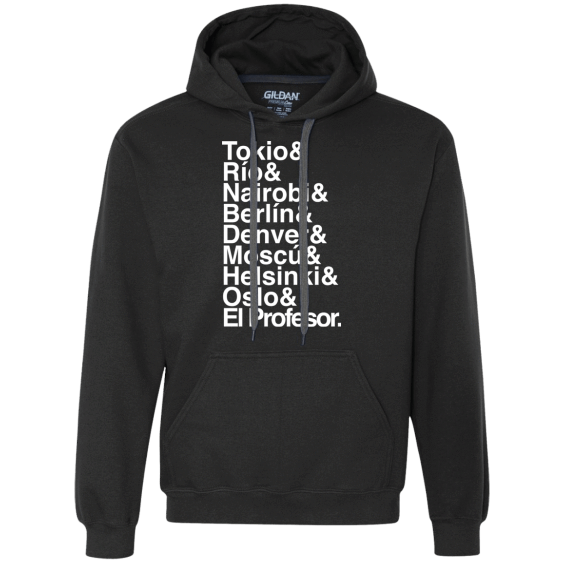 Sweatshirts Black / S Money Heist Jetset Premium Fleece Hoodie
