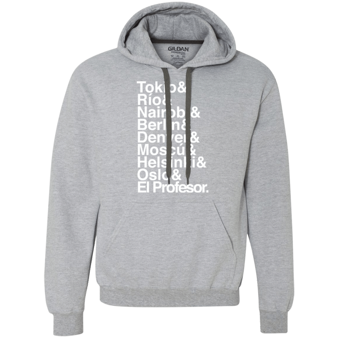 Sweatshirts Sport Grey / S Money Heist Jetset Premium Fleece Hoodie