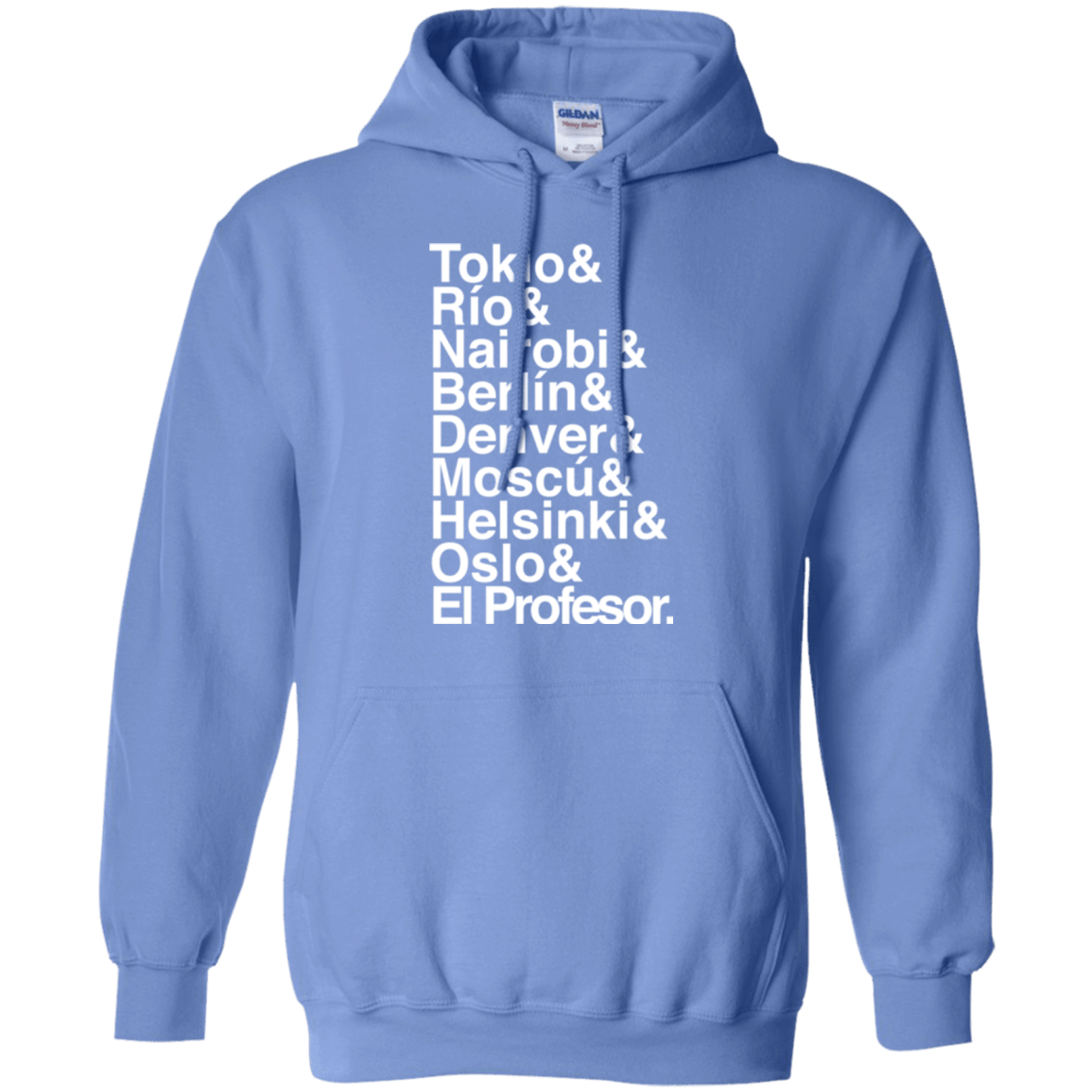 Sweatshirts Carolina Blue / S Money Heist Jetset Pullover Hoodie