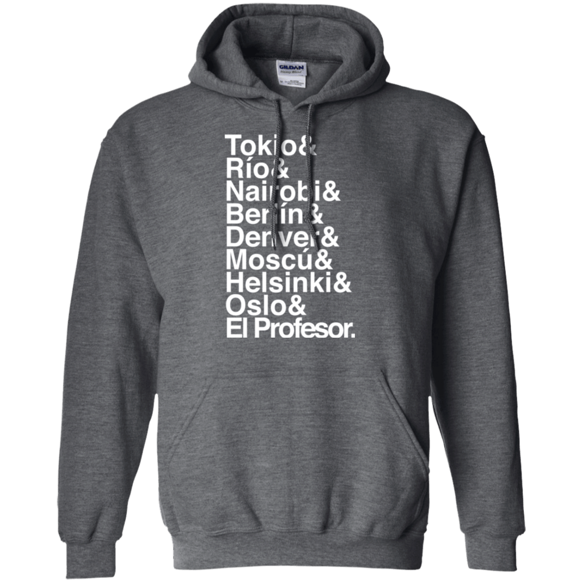 Sweatshirts Dark Heather / S Money Heist Jetset Pullover Hoodie