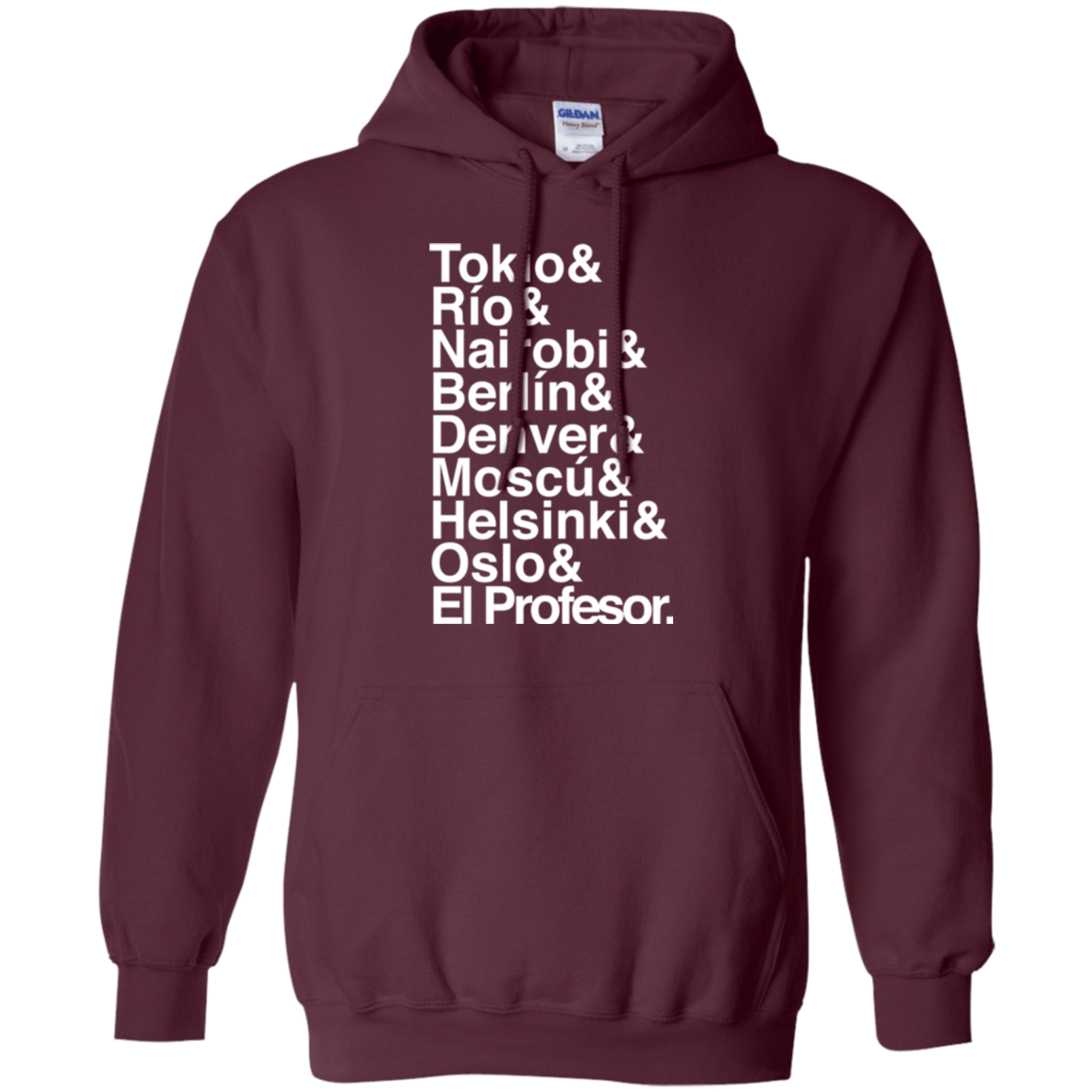 Sweatshirts Maroon / S Money Heist Jetset Pullover Hoodie