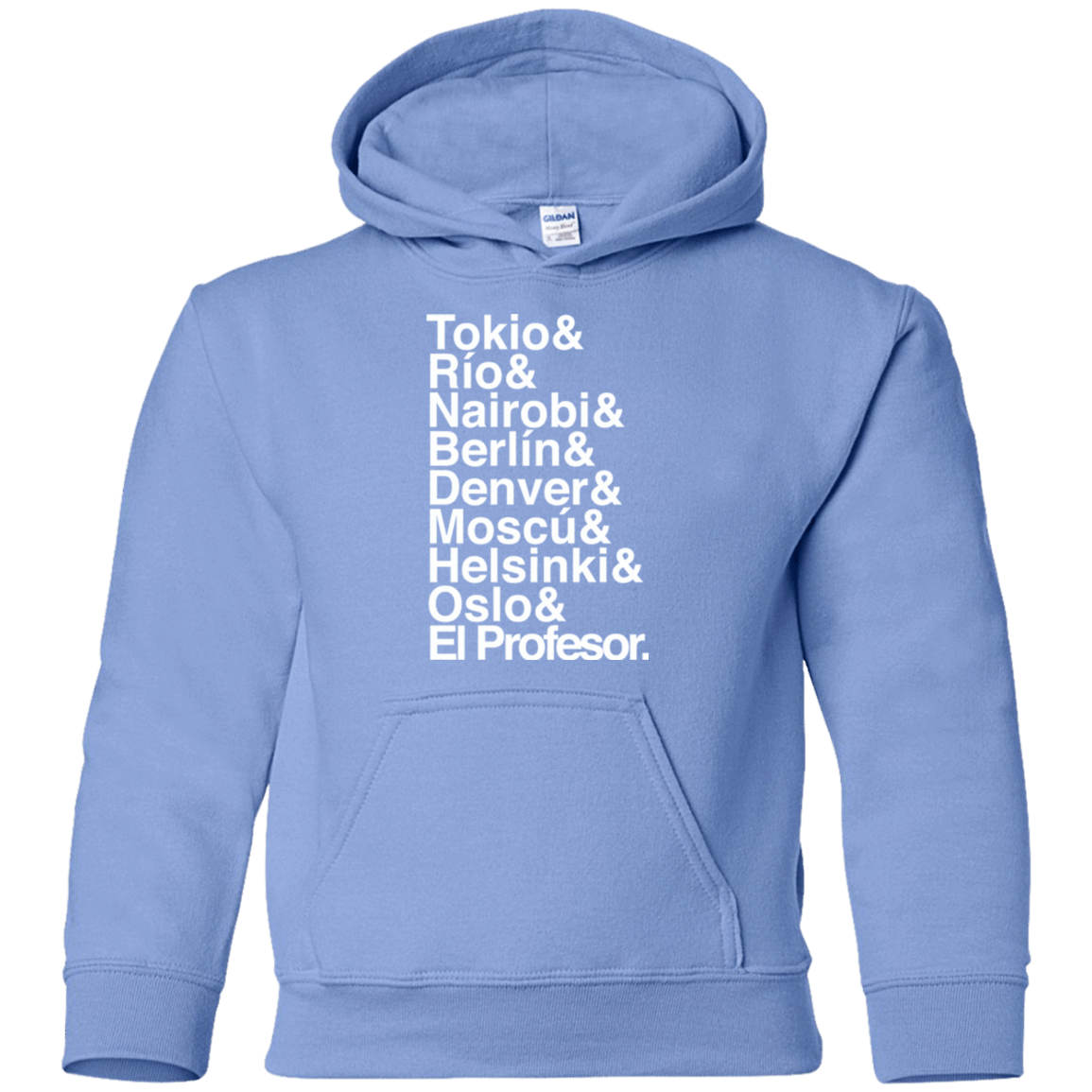 Sweatshirts Carolina Blue / YS Money Heist Jetset Youth Hoodie