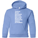 Sweatshirts Carolina Blue / YS Money Heist Jetset Youth Hoodie