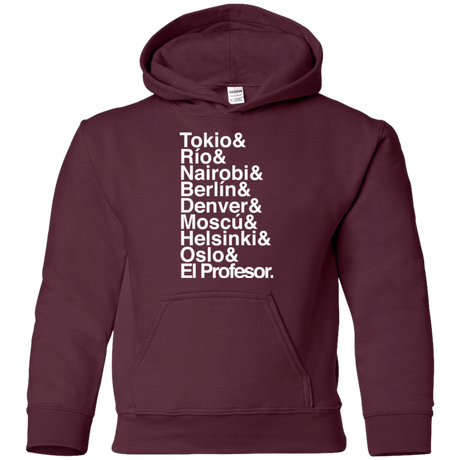 Sweatshirts Maroon / YS Money Heist Jetset Youth Hoodie