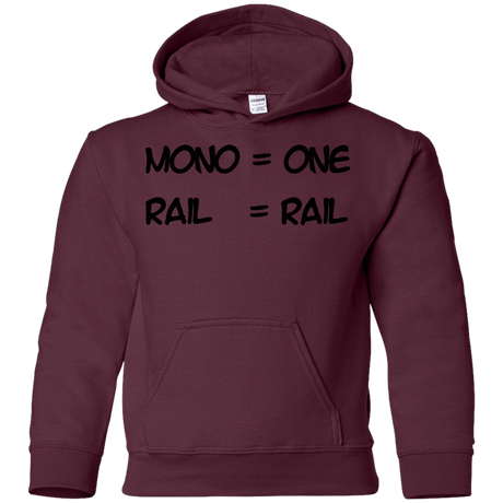 Sweatshirts Maroon / YS Mono Youth Hoodie