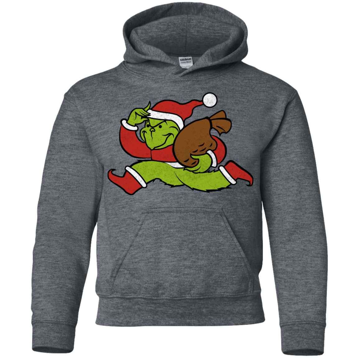 Sweatshirts Dark Heather / YS Monopoly Grinch Youth Hoodie