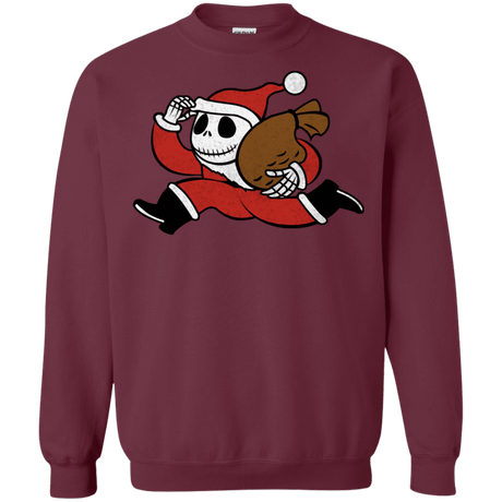 Sweatshirts Maroon / S Monopoly Skellington Crewneck Sweatshirt