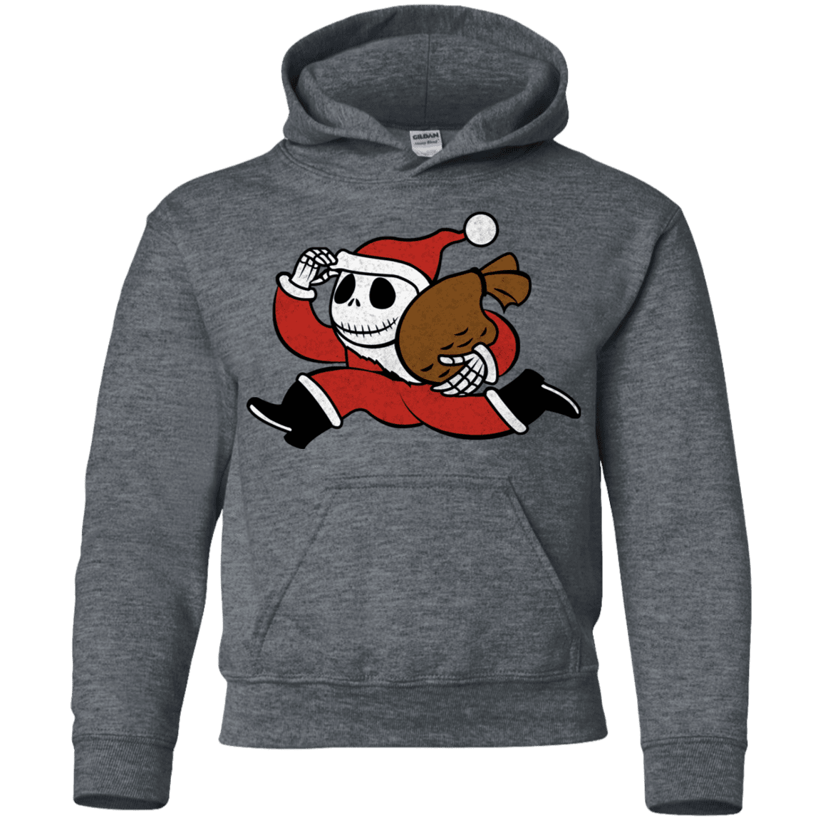 Sweatshirts Dark Heather / YS Monopoly Skellington Youth Hoodie