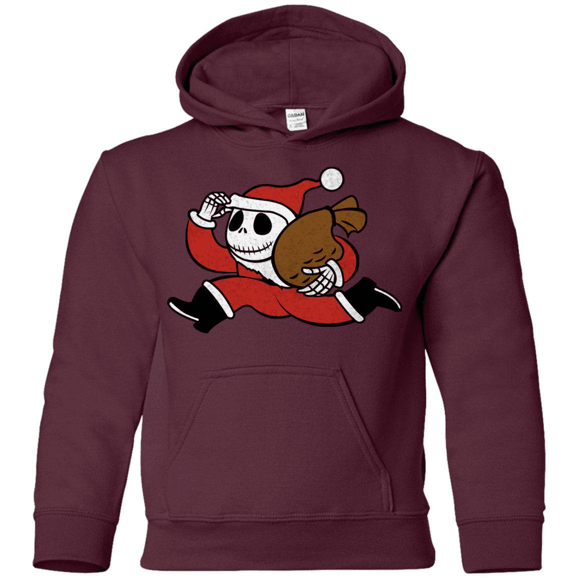 Sweatshirts Maroon / YS Monopoly Skellington Youth Hoodie