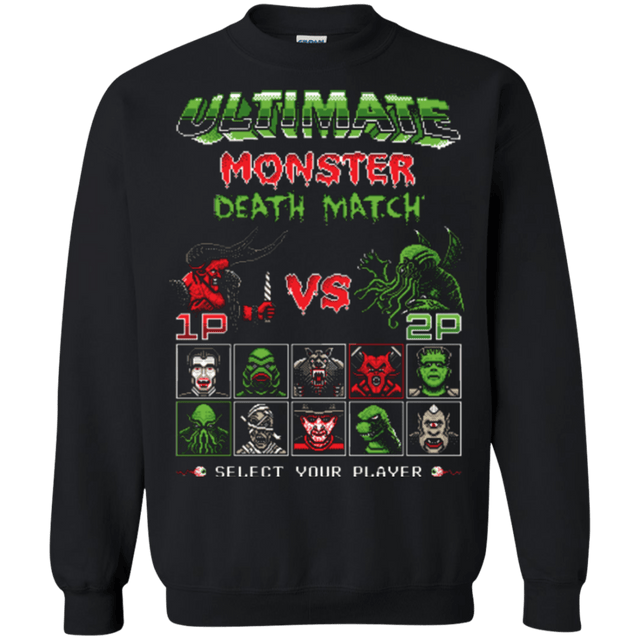 Sweatshirts Black / Small Monster Death Match Crewneck Sweatshirt