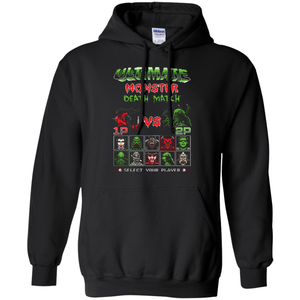 Sweatshirts Black / Small Monster Death Match Pullover Hoodie