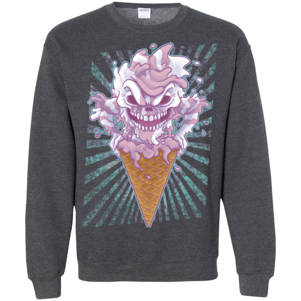 Sweatshirts Dark Heather / Small Monster Ice Cream Crewneck Sweatshirt