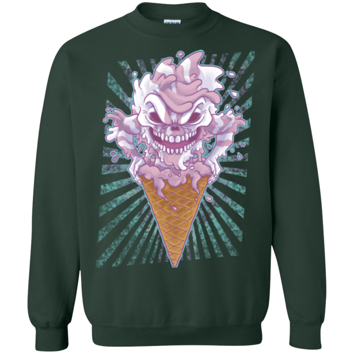 Sweatshirts Forest Green / Small Monster Ice Cream Crewneck Sweatshirt