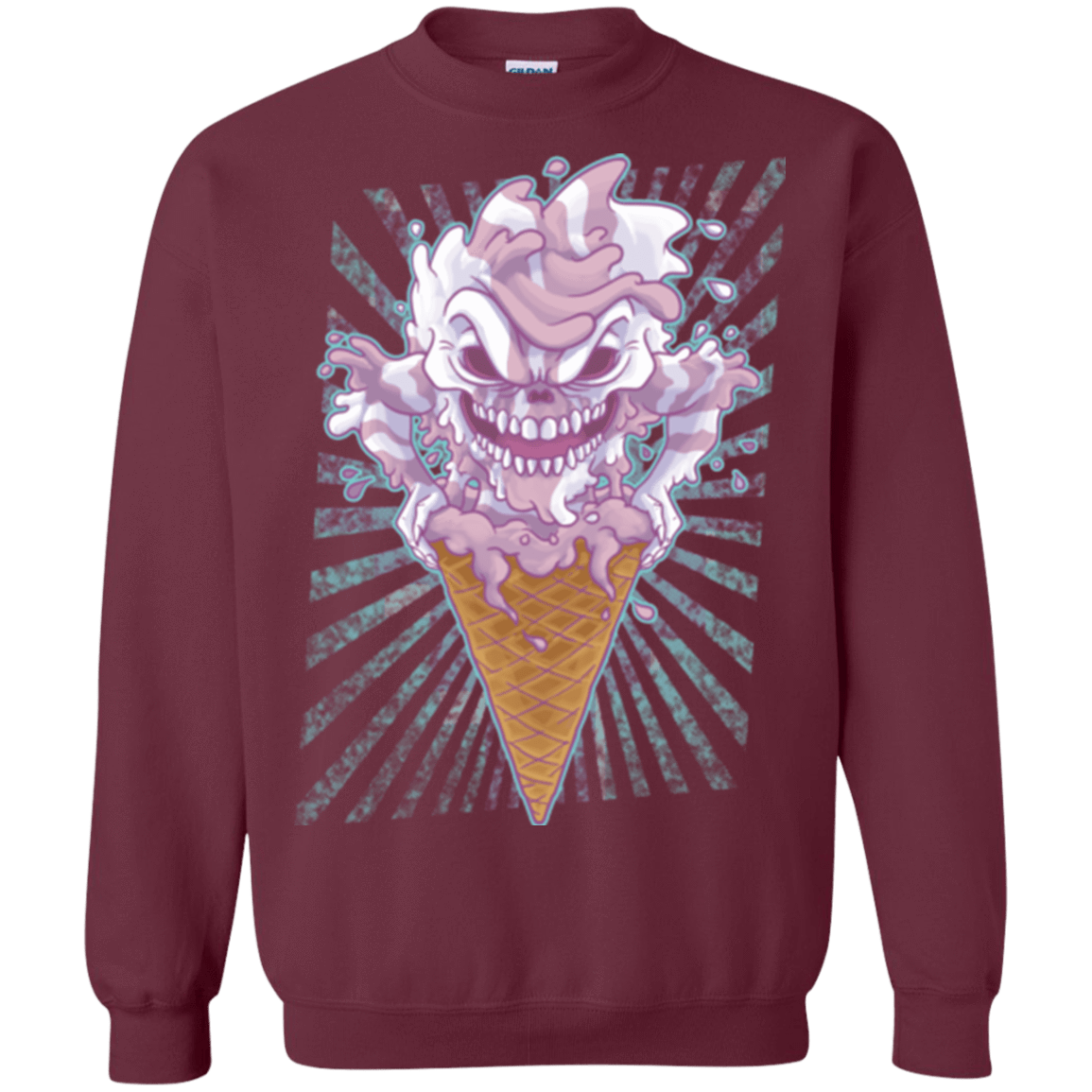 Sweatshirts Maroon / Small Monster Ice Cream Crewneck Sweatshirt