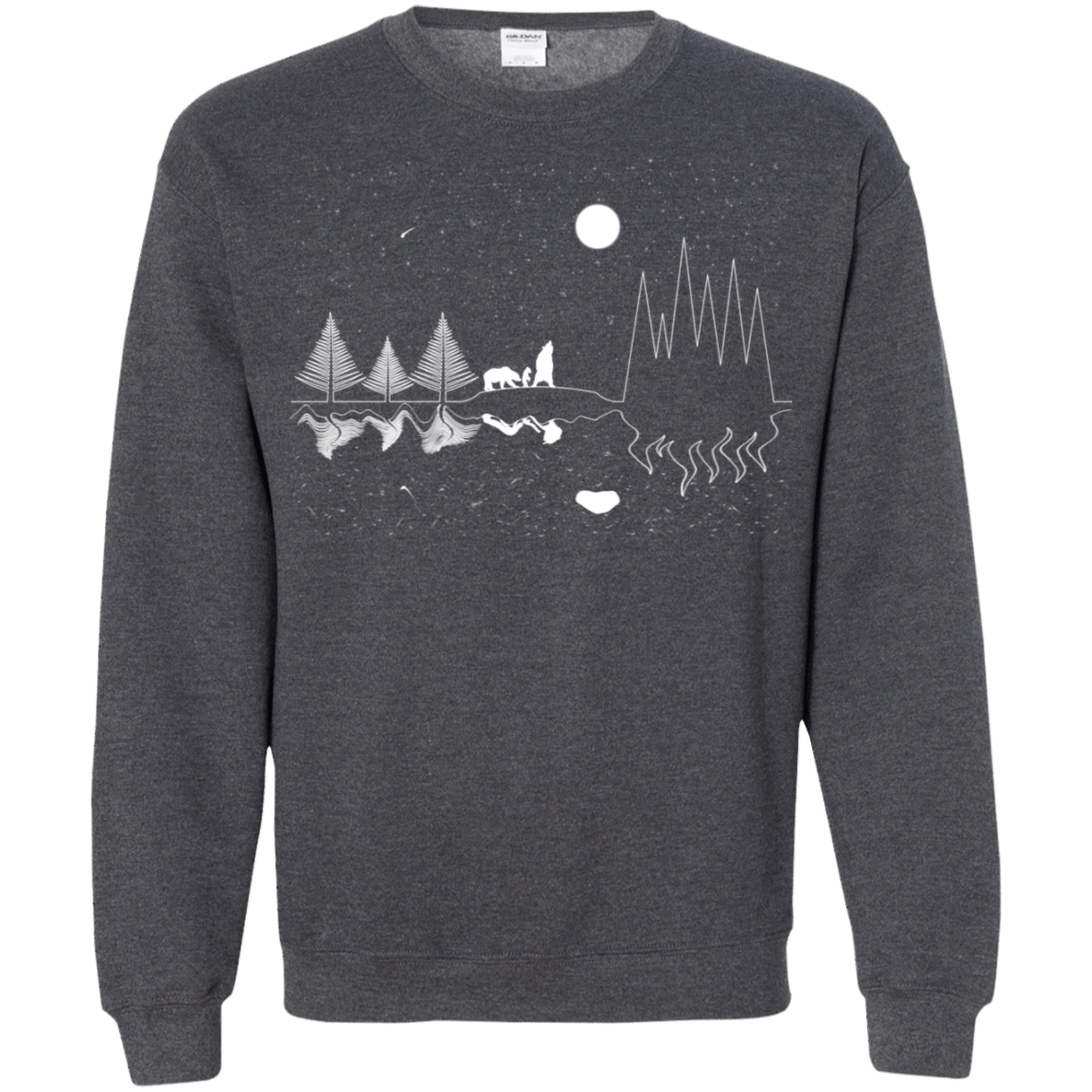 Sweatshirts Dark Heather / S Moonlit Travels Crewneck Sweatshirt