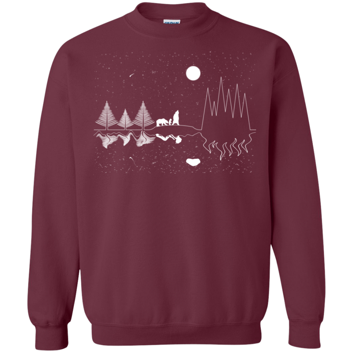 Sweatshirts Maroon / S Moonlit Travels Crewneck Sweatshirt