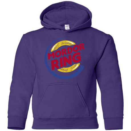 Sweatshirts Purple / YS Mordor Ring Youth Hoodie