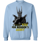 Sweatshirts Light Blue / Small Mordors army Crewneck Sweatshirt